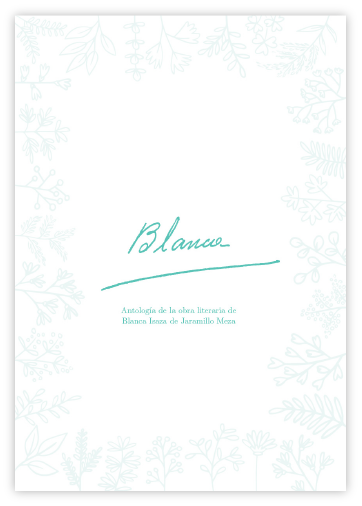 Poster de Blanca con flores verdes