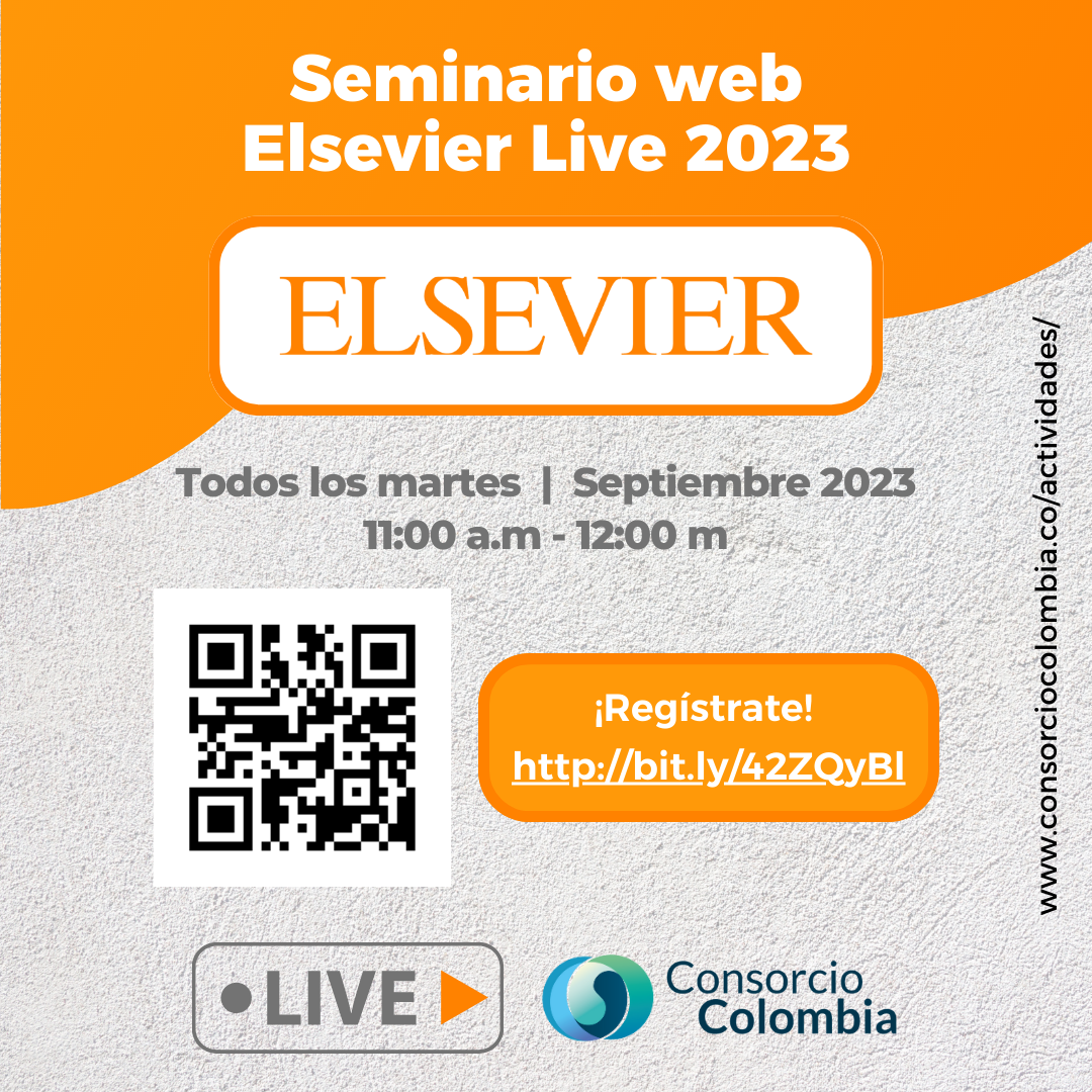 Texto que dice "Seminario web Elsevier Live 2023