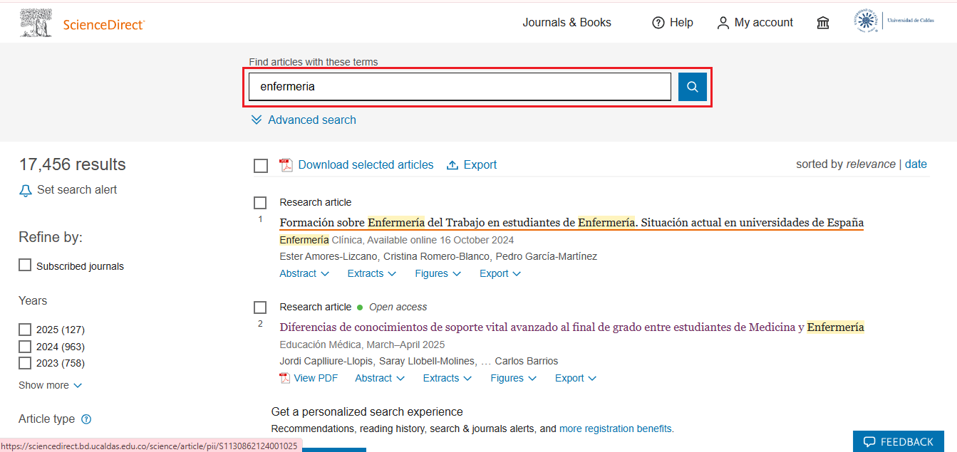 77 - Búsqueda en ScienceDirect