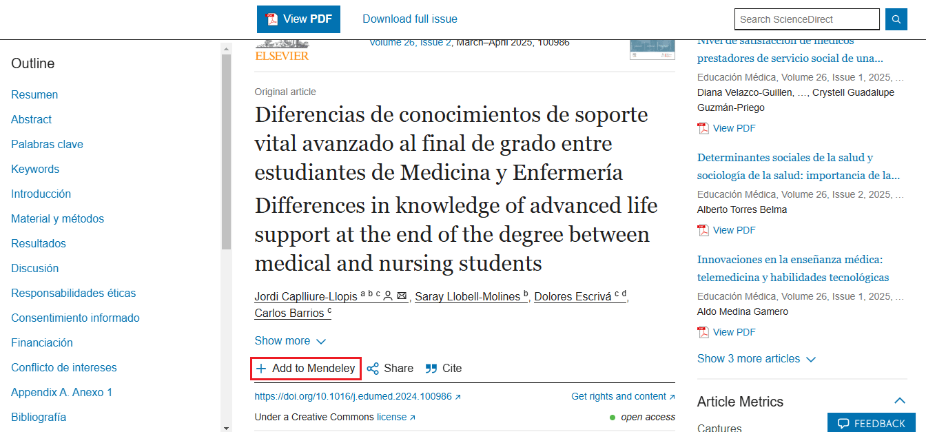 78 - Add to Mendeley