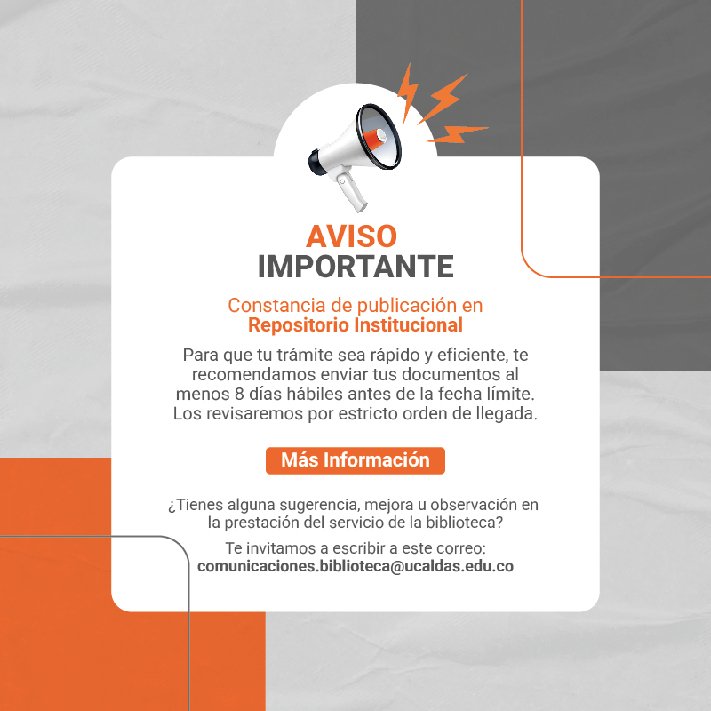 Aviso Importante para repositorio institucional.